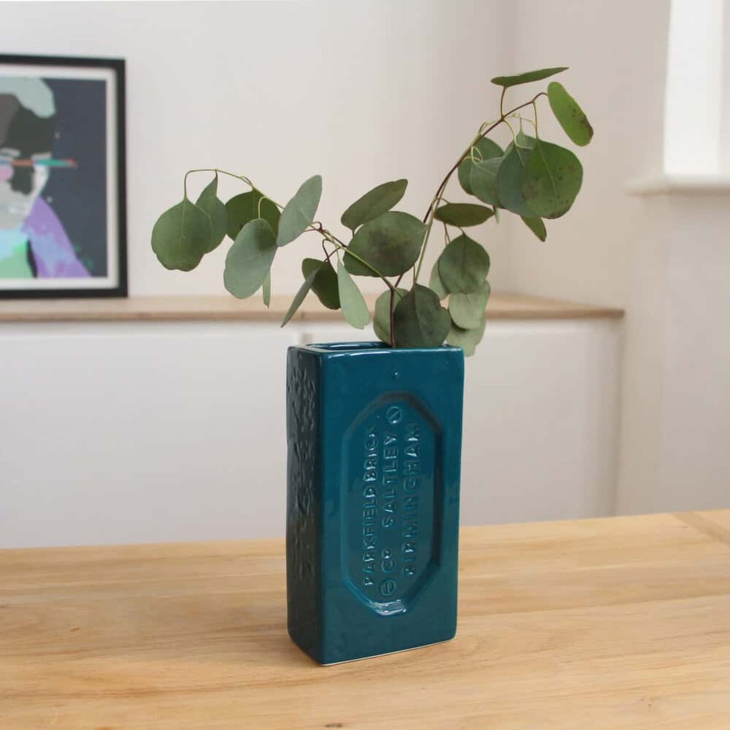 Teal Birmingham Brick Vase