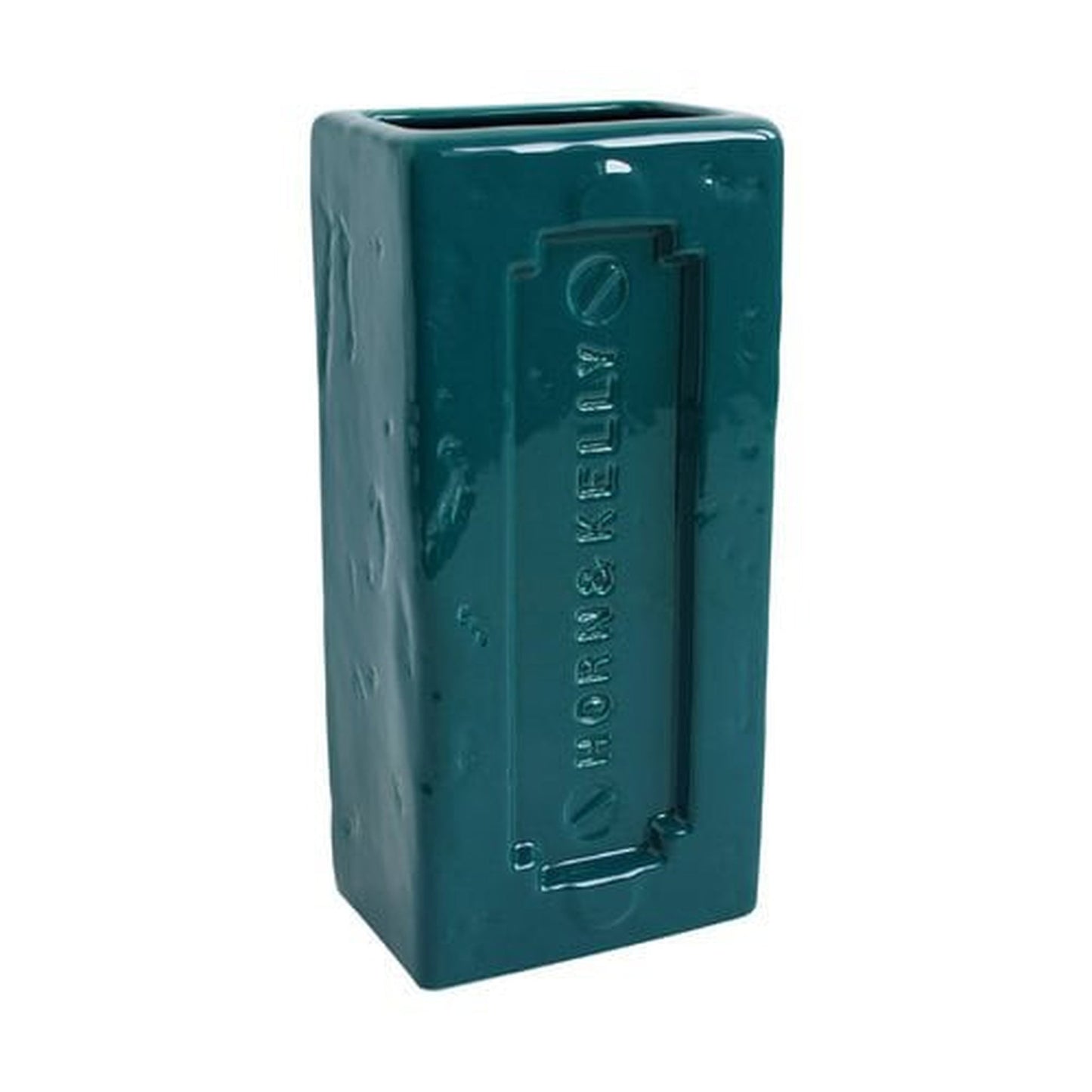 Teal Liverpool Brick Vase
