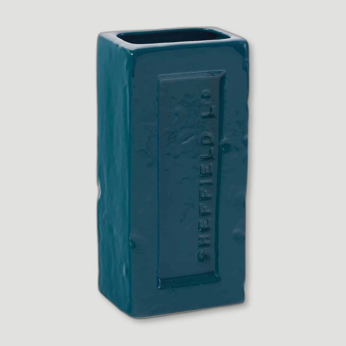 Teal Sheffield Brick Vase