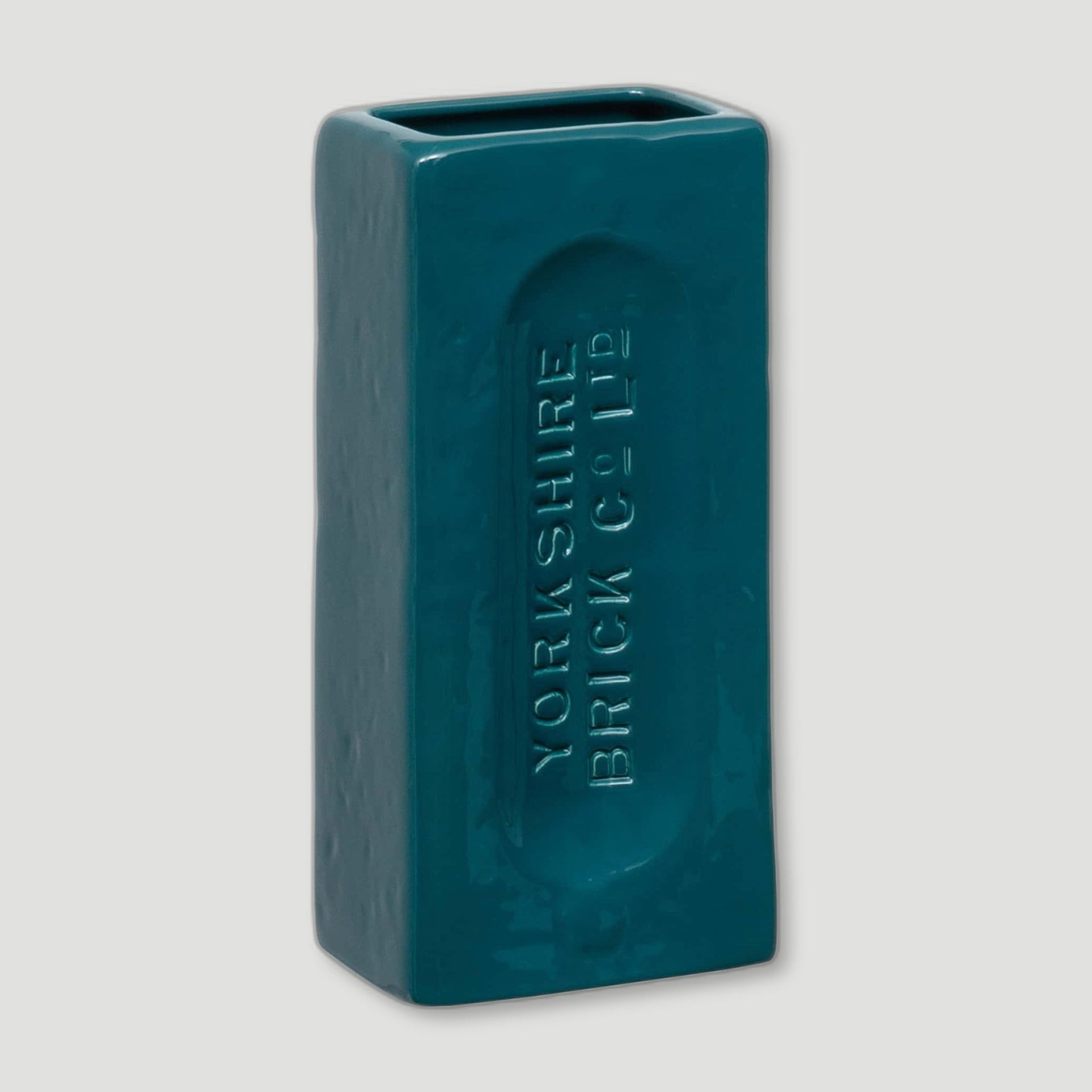Teal Yorkshire Brick Vase