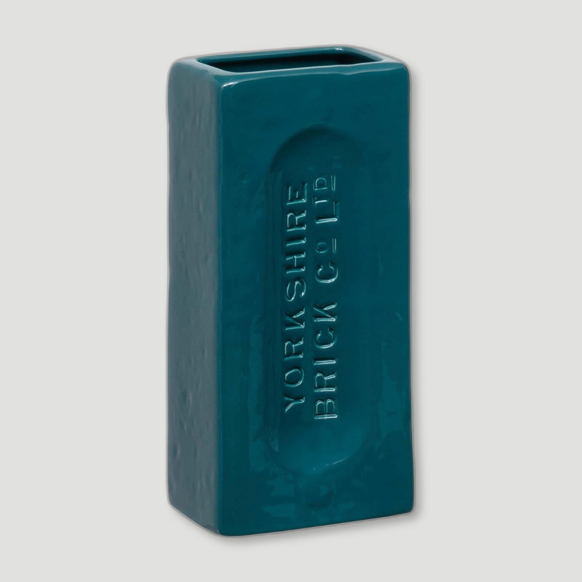 Teal Yorkshire Brick Vase from Stolen Form - British Made Vases & Homeware