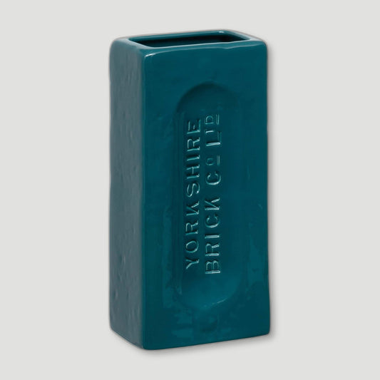 Teal Yorkshire Brick Vase from Stolen Form - British Made Vases & Homeware