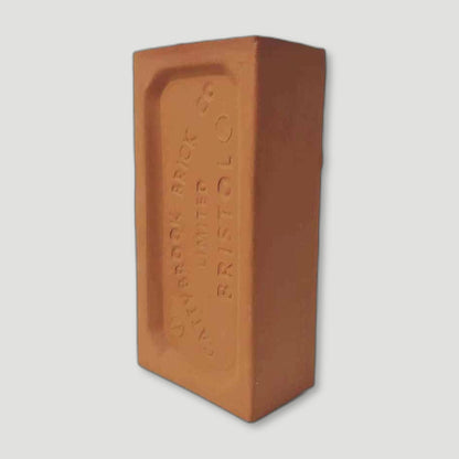 Side view of Terracotta Bristol Brick Vase from Stolen Form - British Made Vases & Homeware