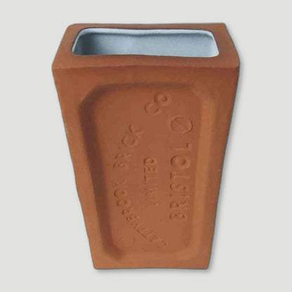 Top view of Terracotta Bristol Brick Vase from Stolen Form - British Made Vases & Homeware