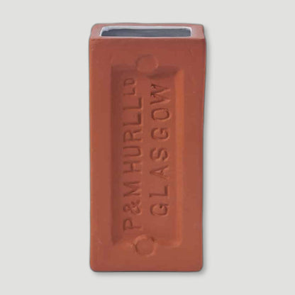 Front view of Terracotta Glasgow Brick Vase from Stolen Form - British Made Vases & Homeware