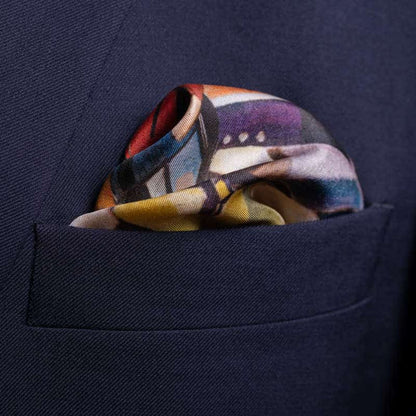 The Football Match Silk Pocket Square