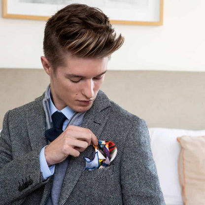 The Football Match Silk Pocket Square