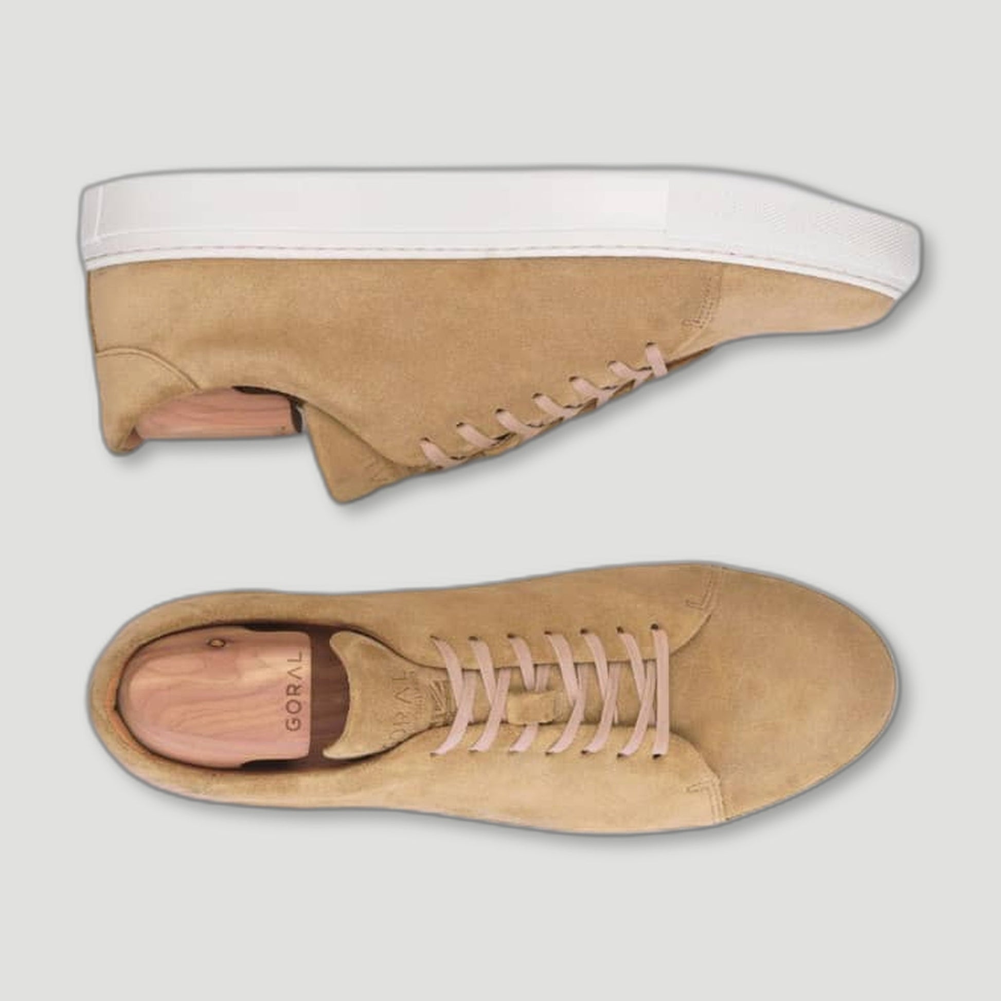 Top view of The Mellor II Go Rain Cauro Sneakers from Goral - British Made Trainers