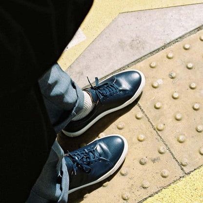 The Mellor II Navy Calfskin Sneakers