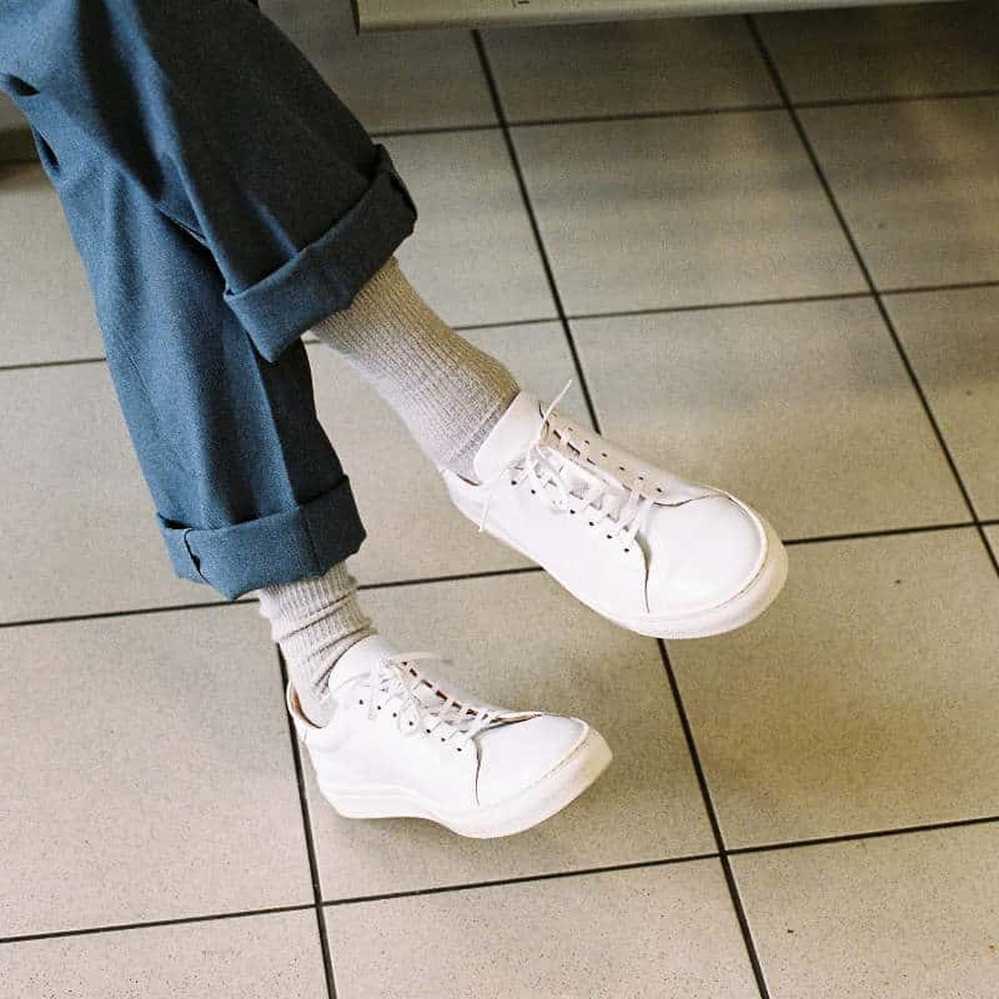 The Mellor II White Calfskin Sneakers