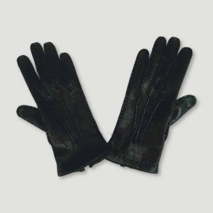 Back view of The Park Lane Black Ladies Gloves from Chester Jefferies - British Made Leather Gloves