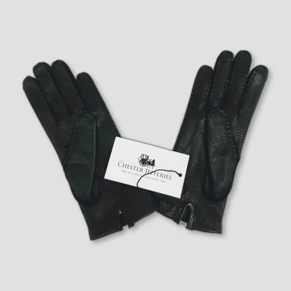 Tag detail of The Park Lane Black Ladies Gloves from Chester Jefferies - British Made Leather Gloves