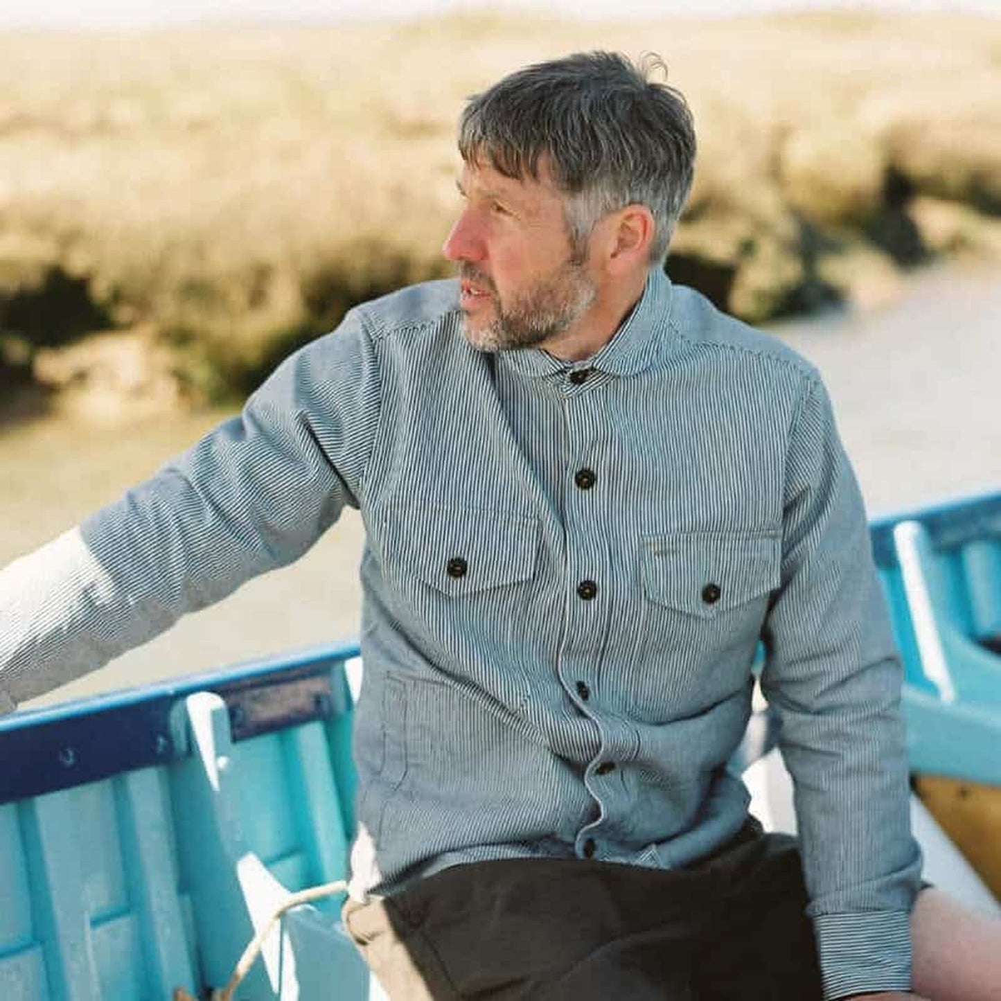 Ticking Stripe Maritime Overshirt