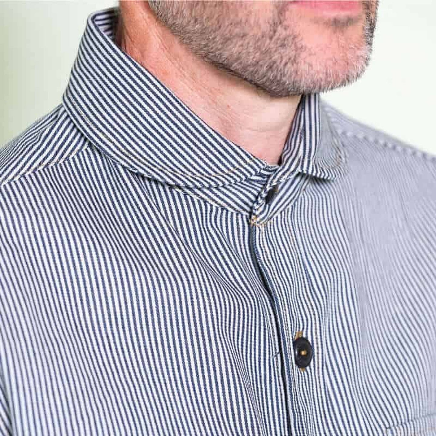 Ticking Stripe Maritime Overshirt