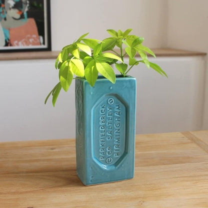 Turquoise Birmingham Brick Vase