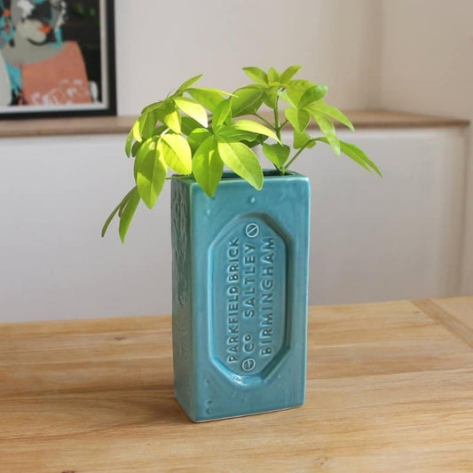 Turquoise Birmingham Brick Vase