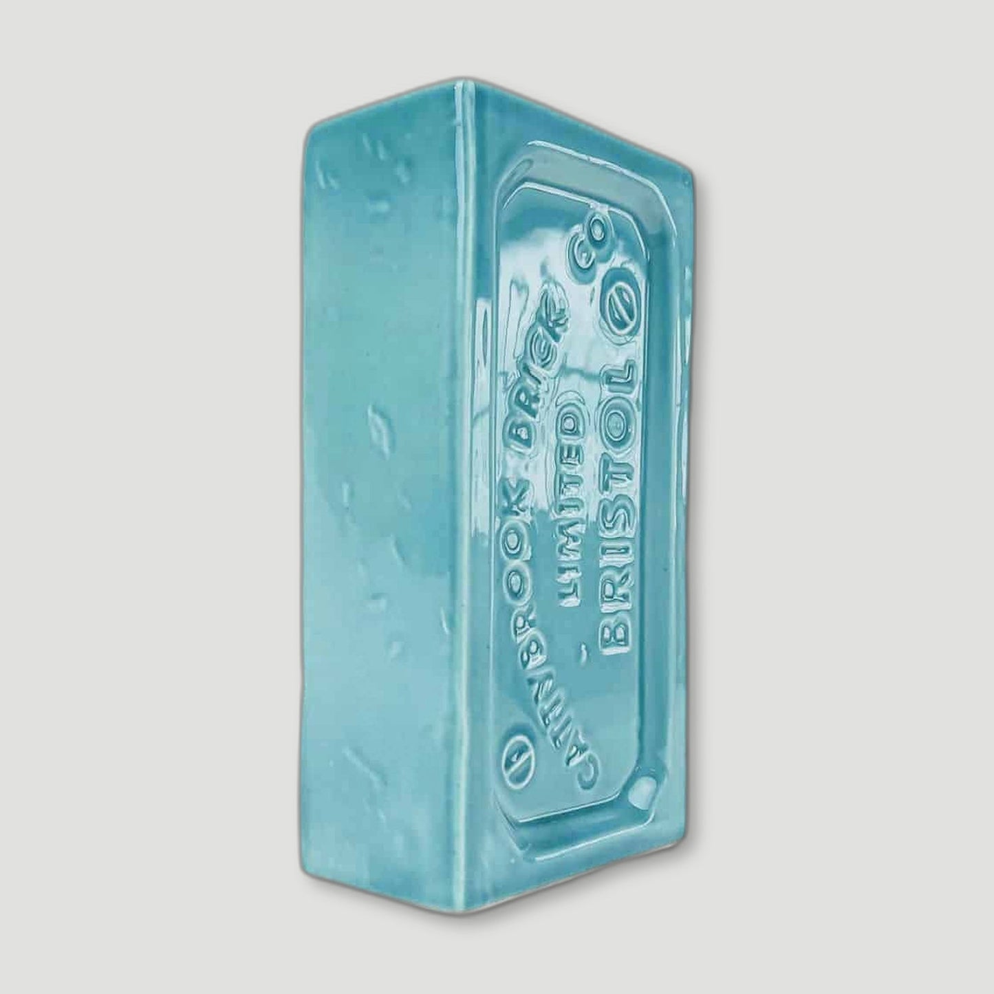 Turquoise Blue Bristol Brick Vase