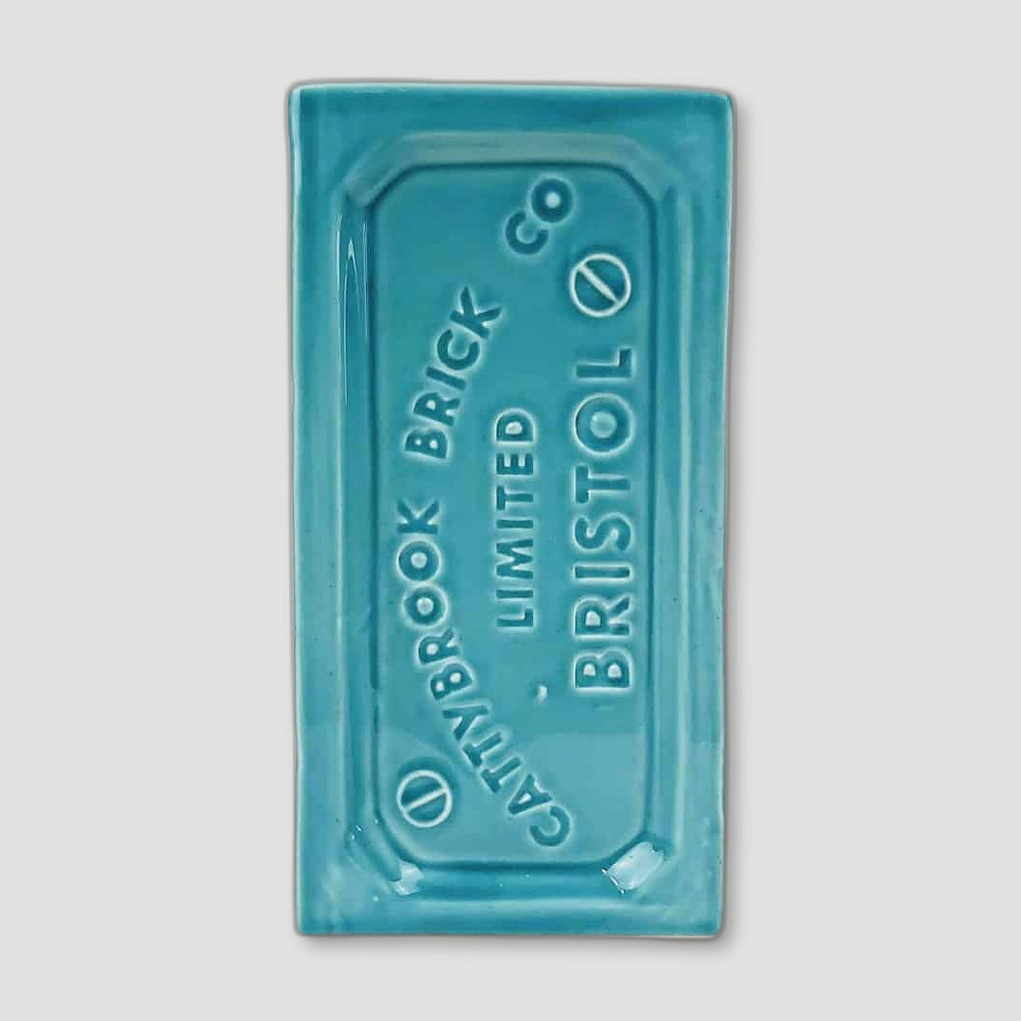 Turquoise Blue Bristol Brick Vase