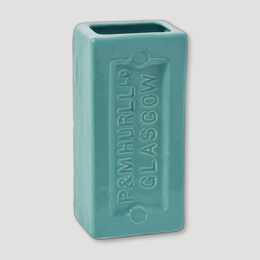 Turquoise Glasgow Brick Vase from Stolen Form - British Made Vases & Homeware
