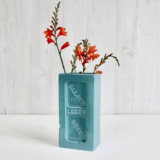 Turquoise Leeds Brick Vase