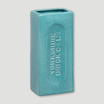 Turquoise Yorkshire Brick Vase from Stolen Form - British Made Vases & Homeware