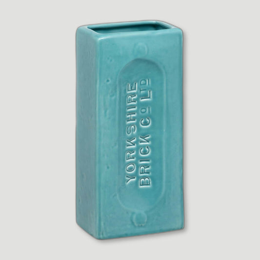 Turquoise Yorkshire Brick Vase from Stolen Form - British Made Vases & Homeware