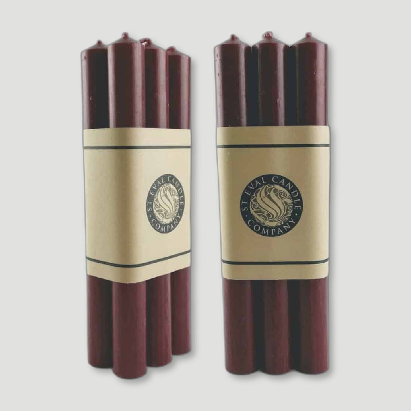 Two Packs Red Dinner Candles from St Eval Candles - British Made Candles