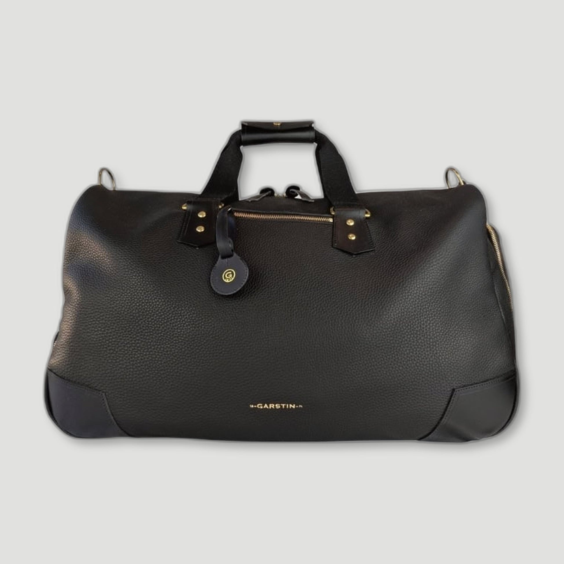 Ultimate Apple Tech Leather Weekender Bag - Ebony Black from Garstin 1871 - British Made Leather Accessories