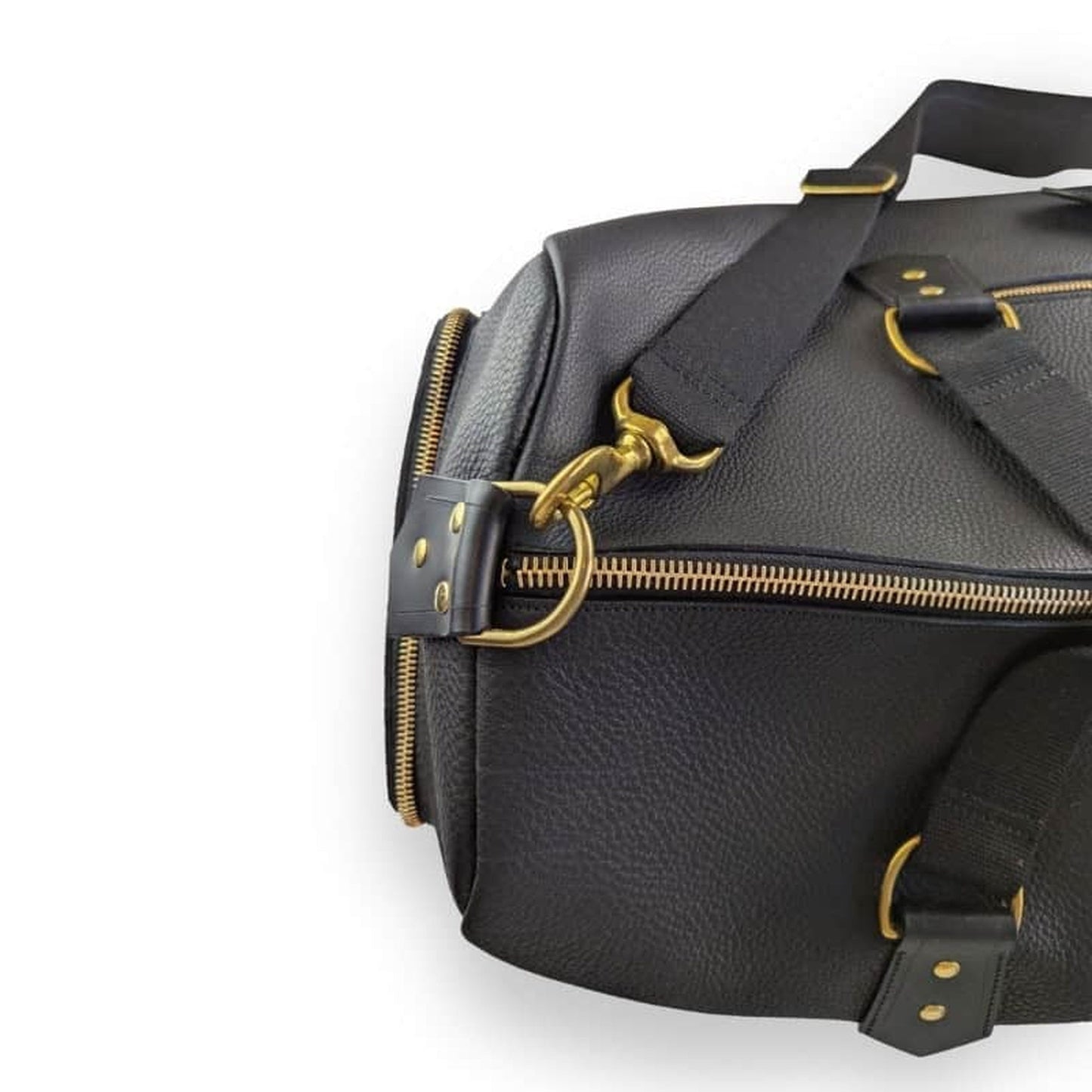 Ultimate Apple Tech Leather Weekender Bag - Ebony Black