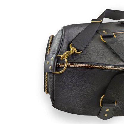 Ultimate Apple Tech Leather Weekender Bag - Ebony Black