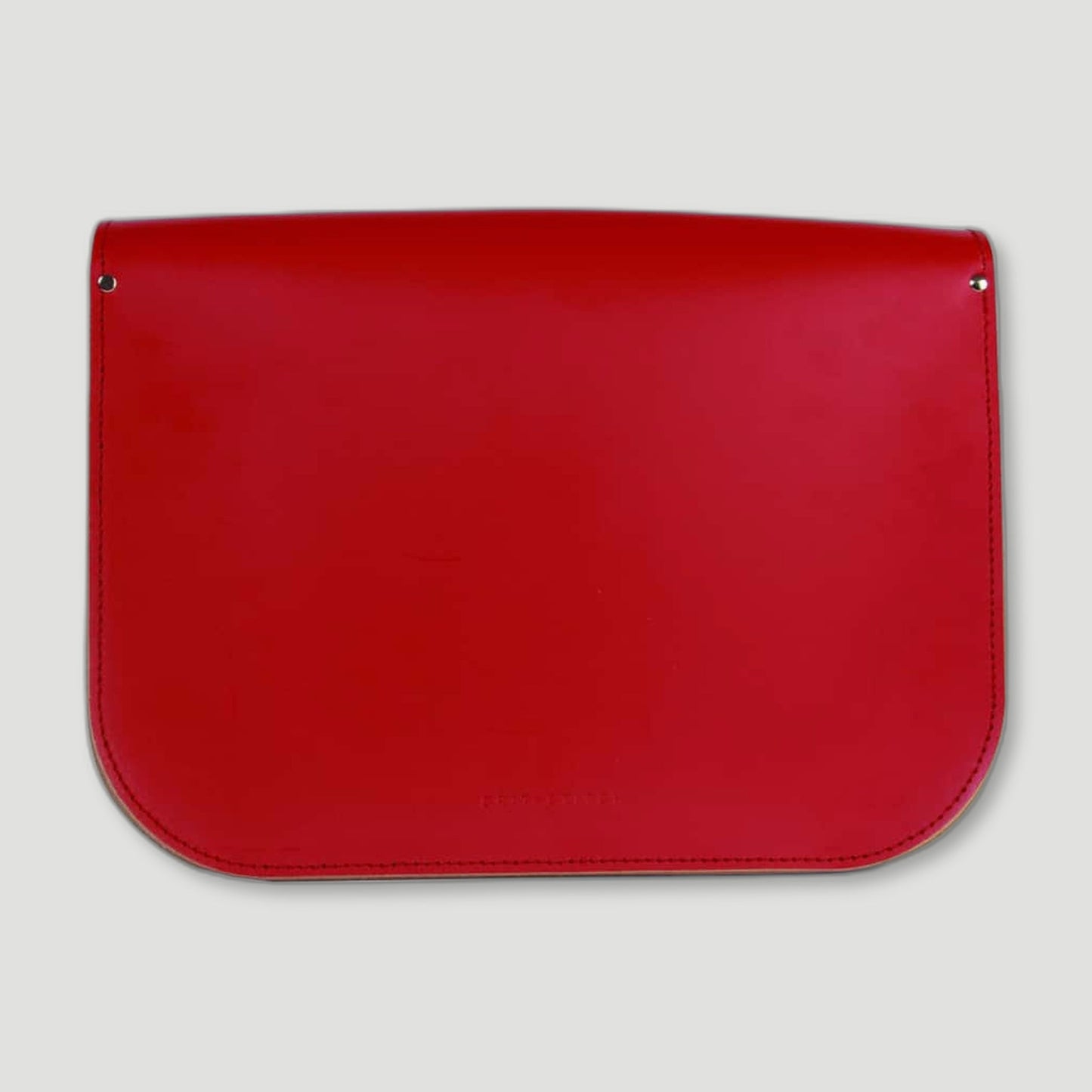 Back view of Vintage Red Full Pint Satchel from Brit Stitch - British Made Leather Satchels