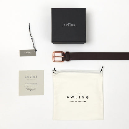 Walnut Brown Copper Modernist Belt