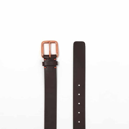 Walnut Brown Copper Modernist Belt
