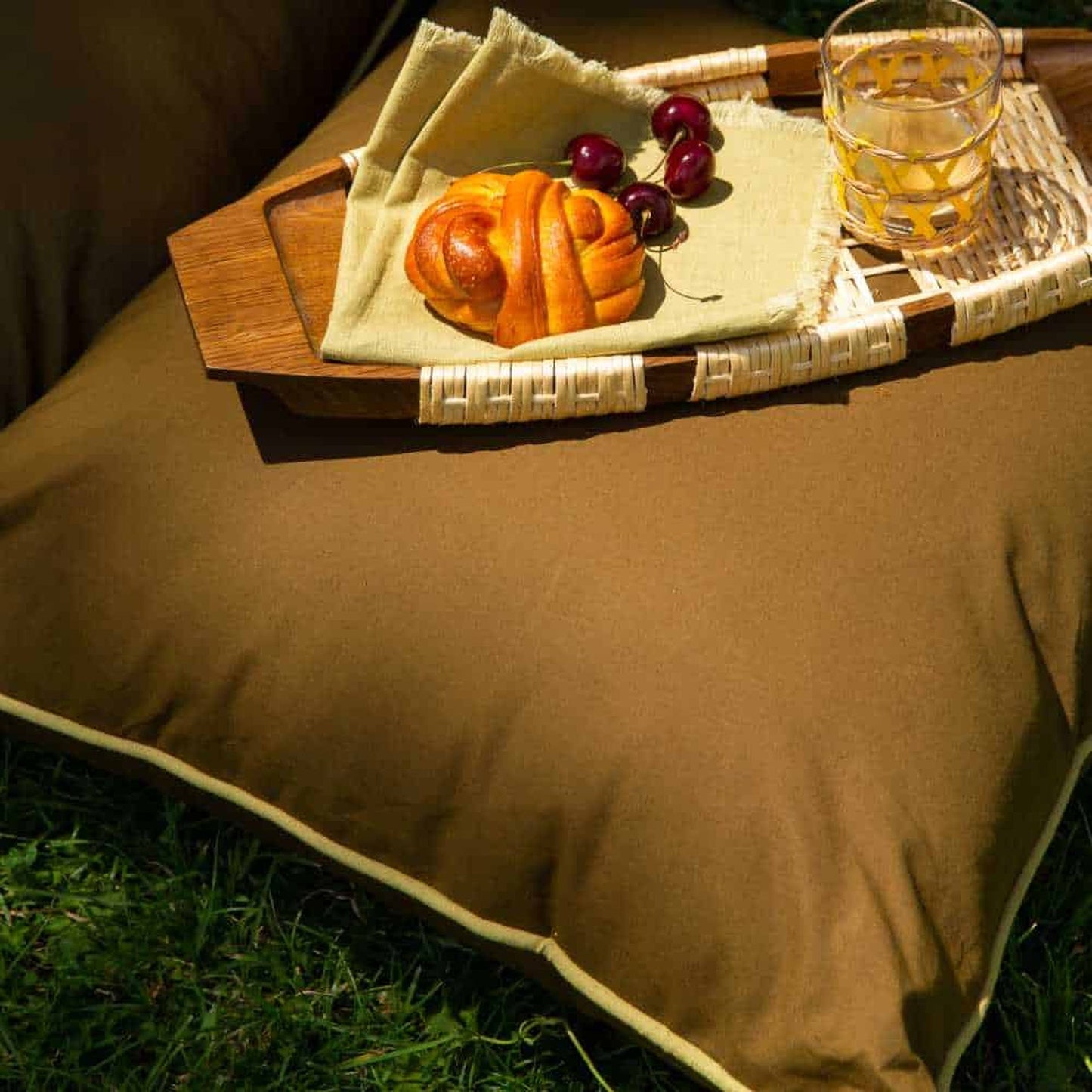 Waxed Cotton Outdoor Cushion