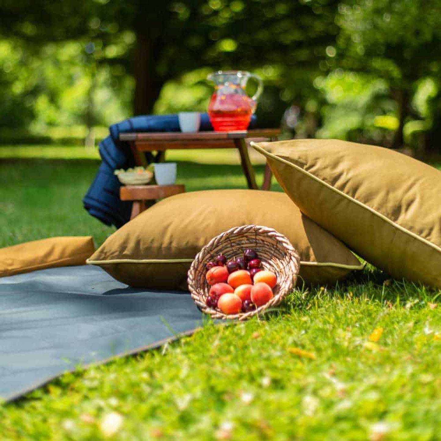 Waxed Cotton Outdoor Cushion