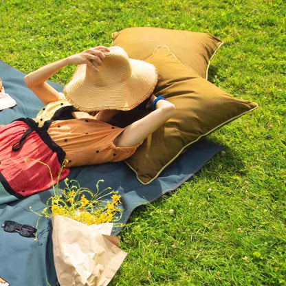 Waxed Cotton Outdoor Cushion