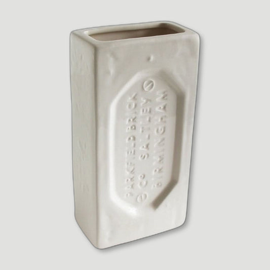 White Birmingham Brick Vase from Stolen Form - British Made Vases & Homeware