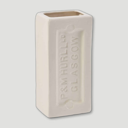 White Glasgow Brick Vase