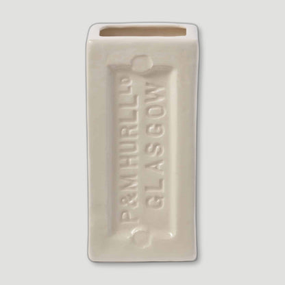 White Glasgow Brick Vase