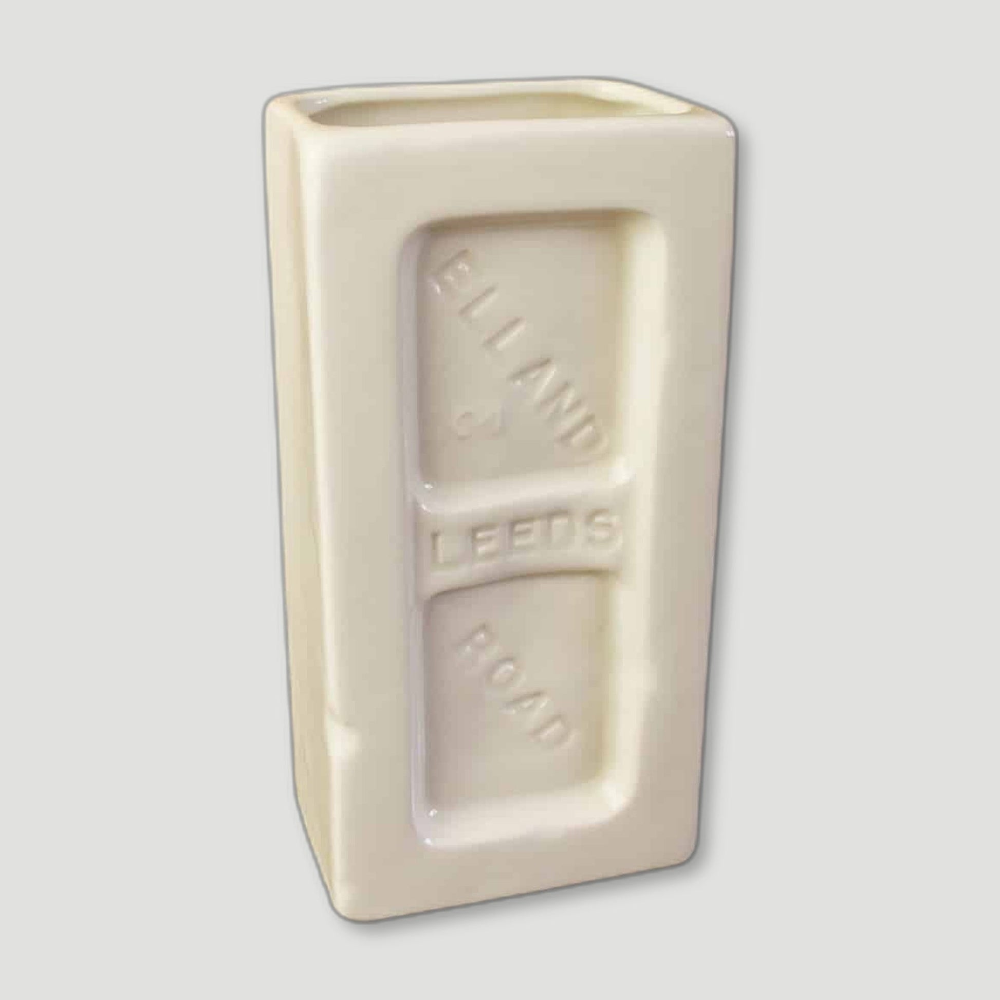 White Leeds Brick Vase from Stolen Form - British Made Vases & Homeware