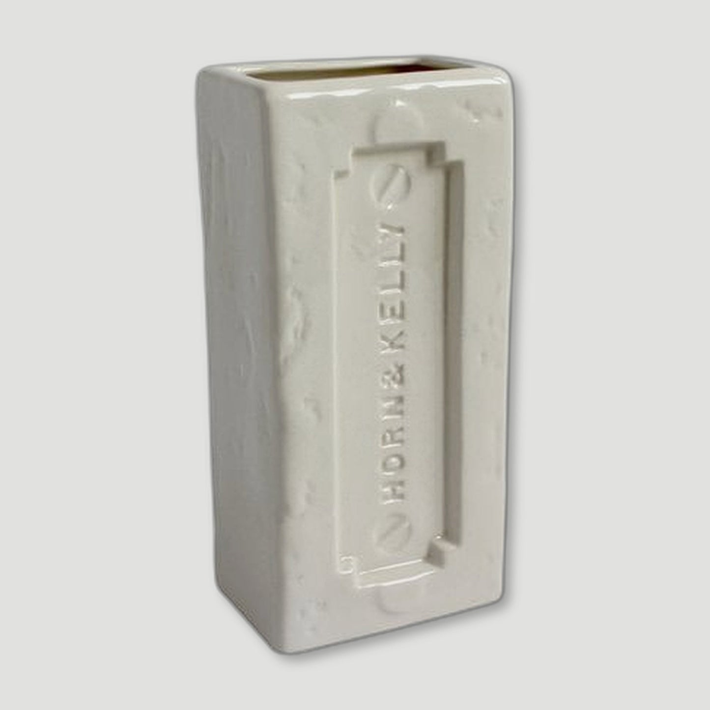 White Liverpool Brick Vase