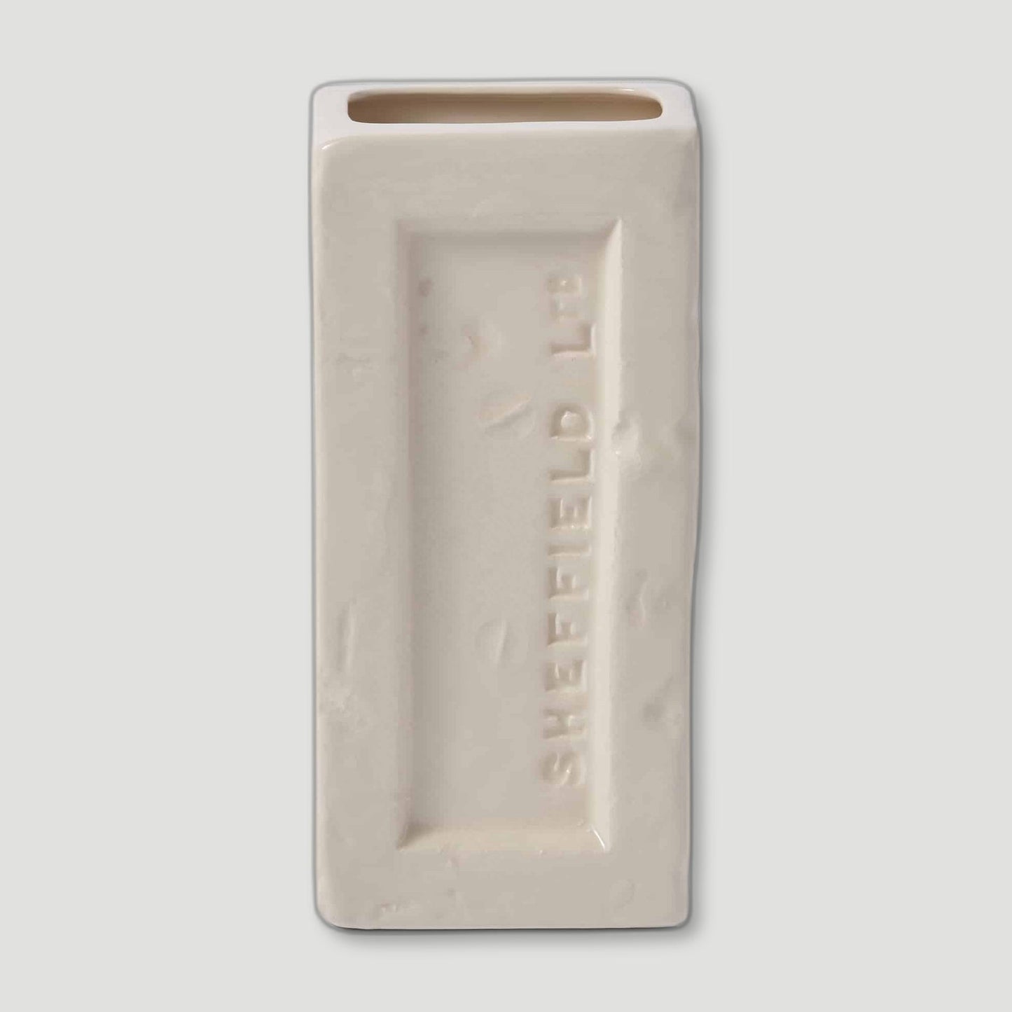 White Sheffield Brick Vase