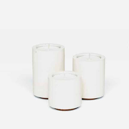 White Tea Light Trio