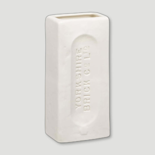 White Yorkshire Brick Vase