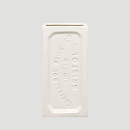 White Bristol Brick Vase