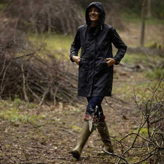 Women's Brighton Staywax Parka - Navy