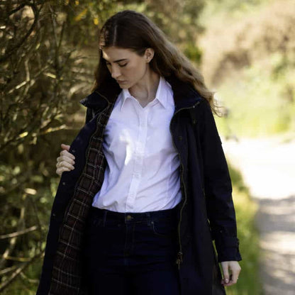 Women's Brighton Staywax Parka - Navy