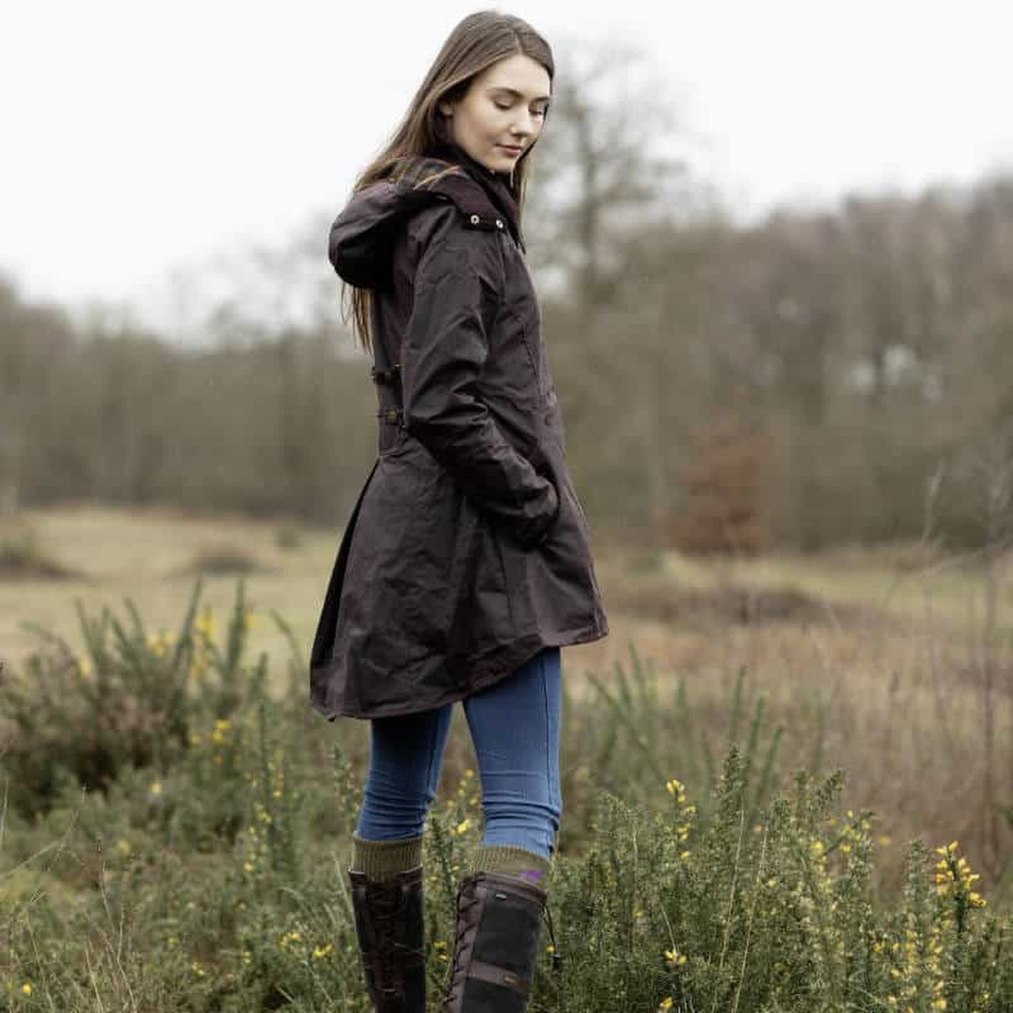 Women's Olivia Waxed Jacket - Brown