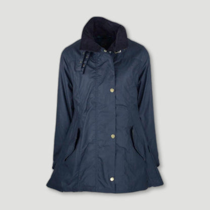 Women's Olivia Waxed Jacket - Navy from Oxford Blue - British Made Waxed Jackets
