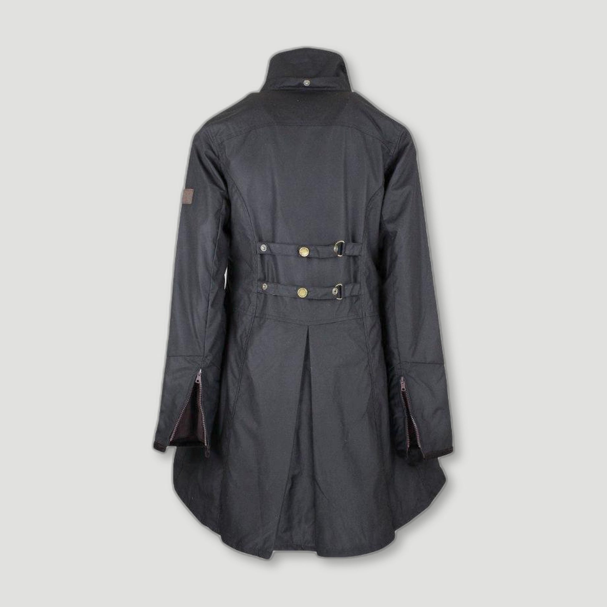 Back view of Women's Olivia Waxed Jacket - Navy from Oxford Blue - British Made Waxed Jackets